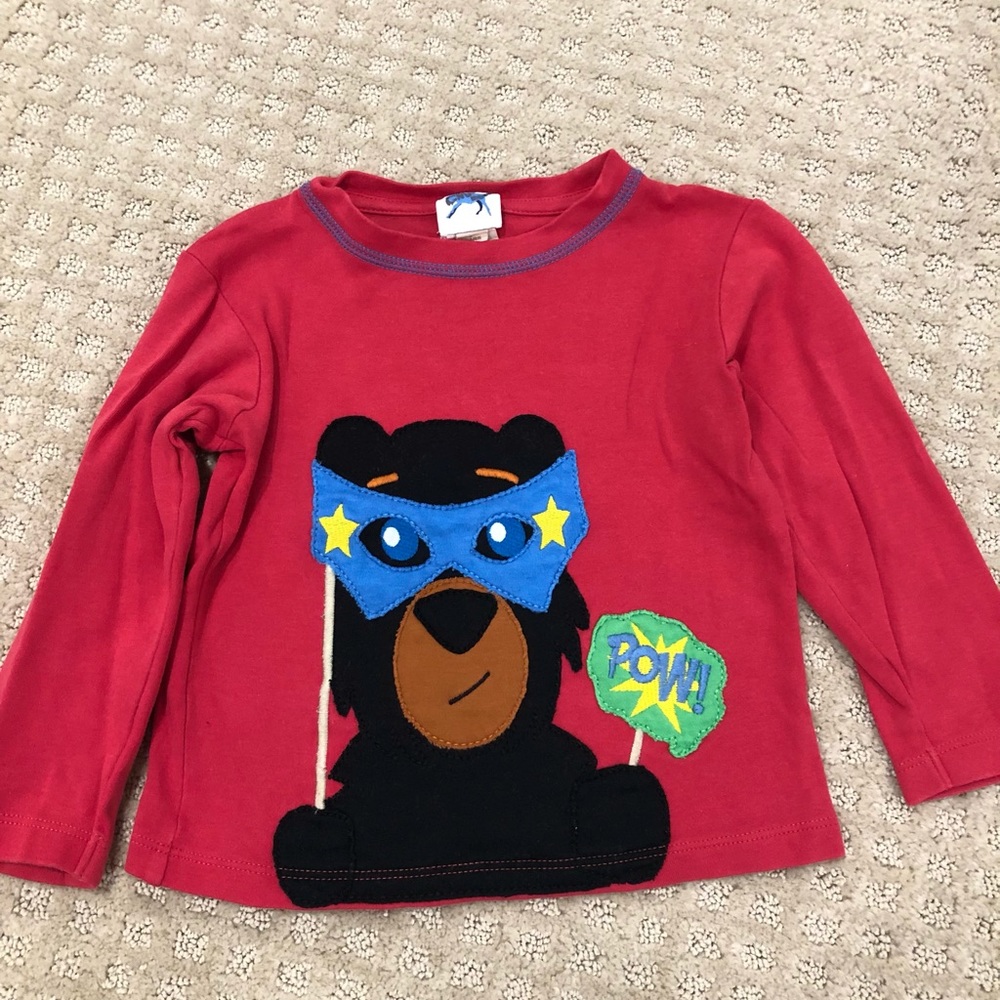 Gnu Brand Boy Bear Appliqué Tee